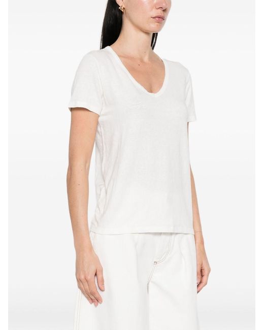 Base London White Linen T-Shirt