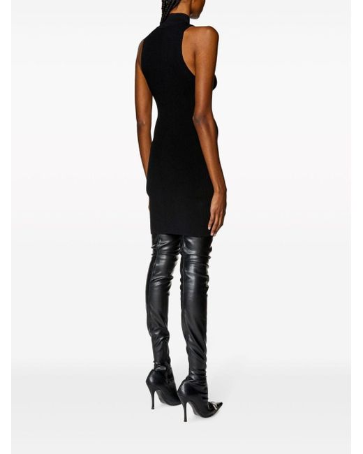 Mini Abito A Collo Alto Con Logo di DIESEL in Black