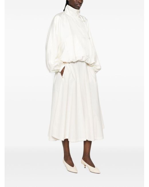 White Sand White Cotton Long Skirt