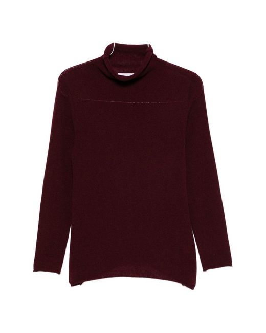 Be You Red Cashmere Turtle-Neck Sweater