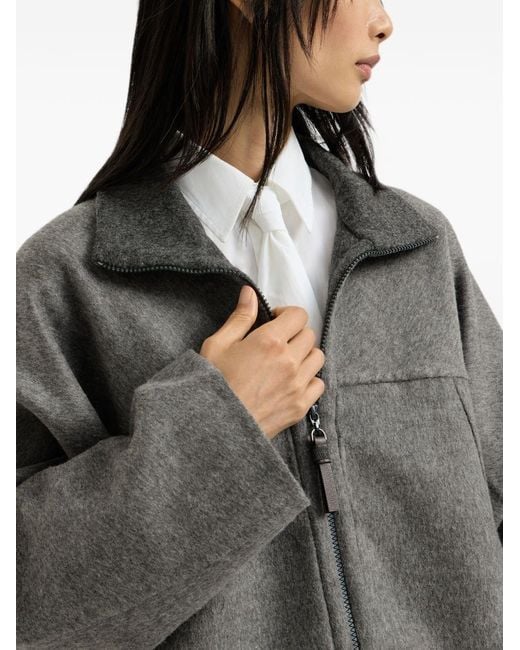 Brunello Cucinelli Gray Wool Jacket
