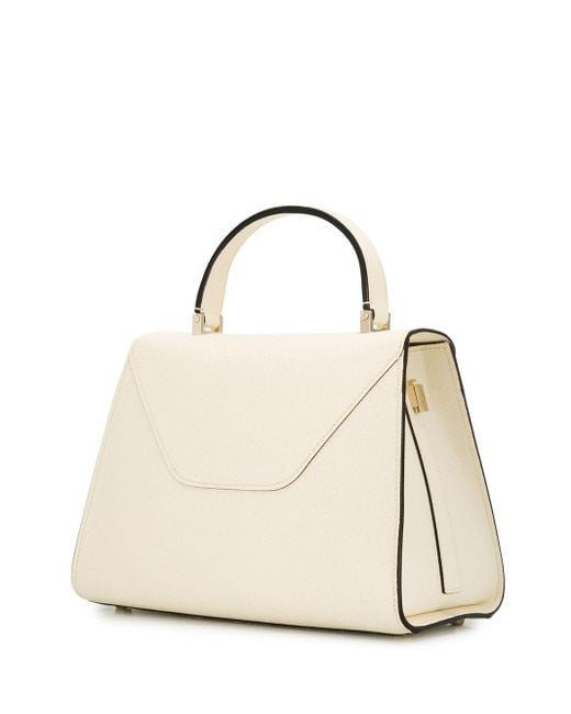 Valextra Iside Mini Leather Bag in Natural | Lyst UK