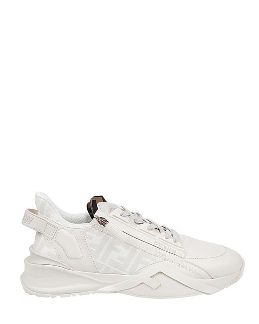 Flow Sneaker di Fendi in White da Uomo