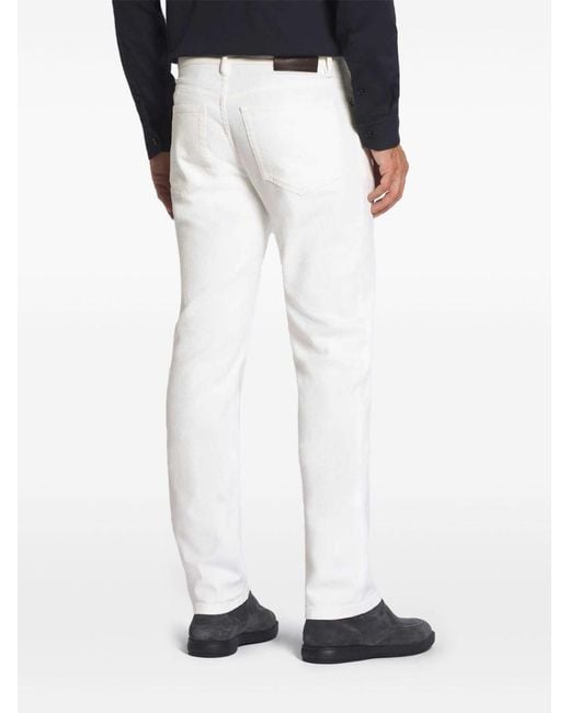 Brioni White Denim Cotton Jeans for men
