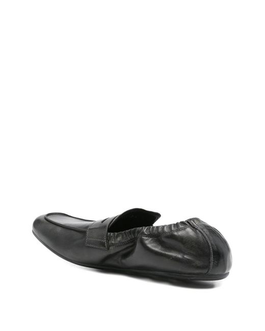 Prada Black Leather Loafers for men