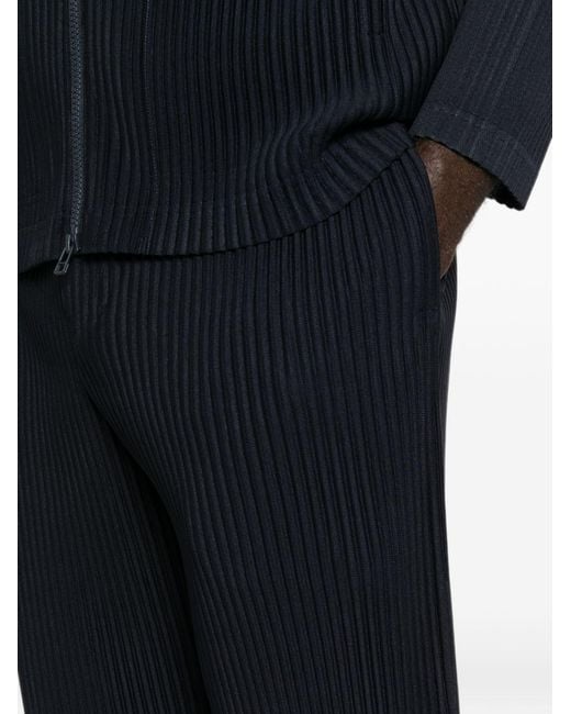 Homme Plissé Issey Miyake Blue Pleated Trousers for men