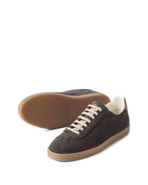 Brunello Cucinelli Brown Suede Leather Sneakers for men