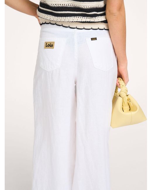 Lois White Marlene Trousers