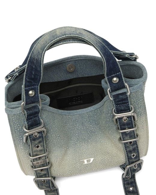 DIESEL Blue D-One Small Cototn Handbag