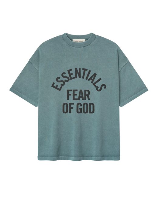 Essentials Blue Cotton T-Shirt for men
