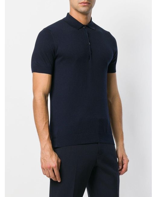 Paolo Pecora Black Cotton Polo Shirt for men
