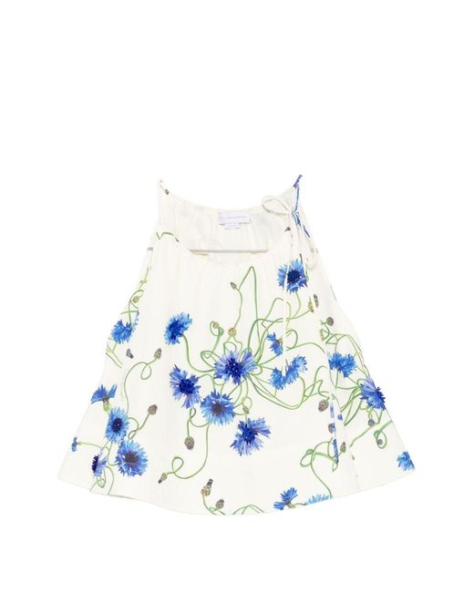 Stella McCartney White Embroidered Cotton Top