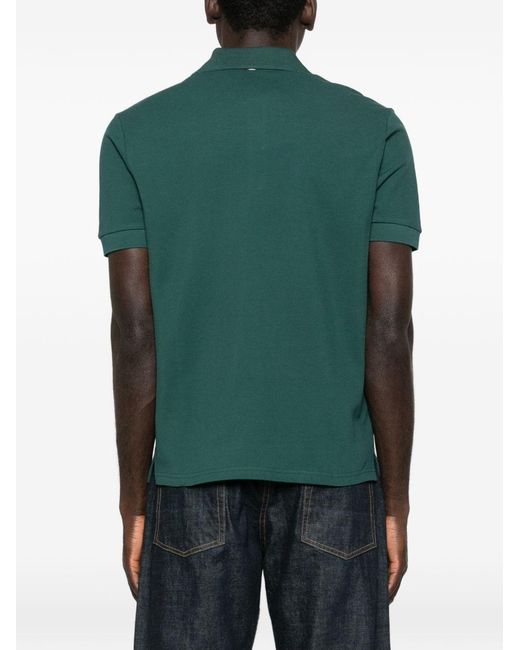 Herno Green Logo Cotton Polo Shirt for men
