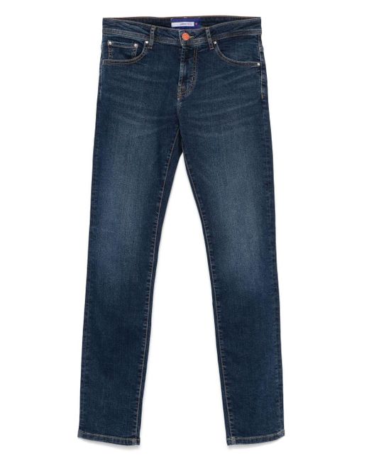 Manuel Ritz Blue Jeans With Logo Application for men