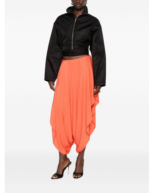 Alaïa Pink Asymmetric Midi Skirt