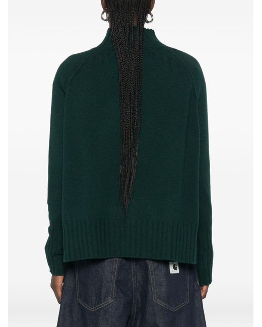 Be You Green Cashmere Turtle-Neck Sweater