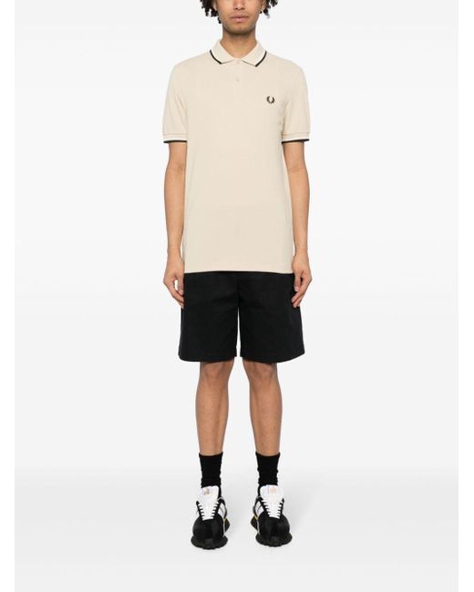 Fred Perry Natural Logo Cotton Polo Shirt for men