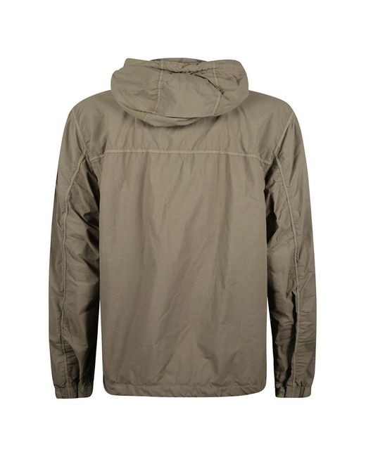 Stone Island Green Parka With Logo for men
