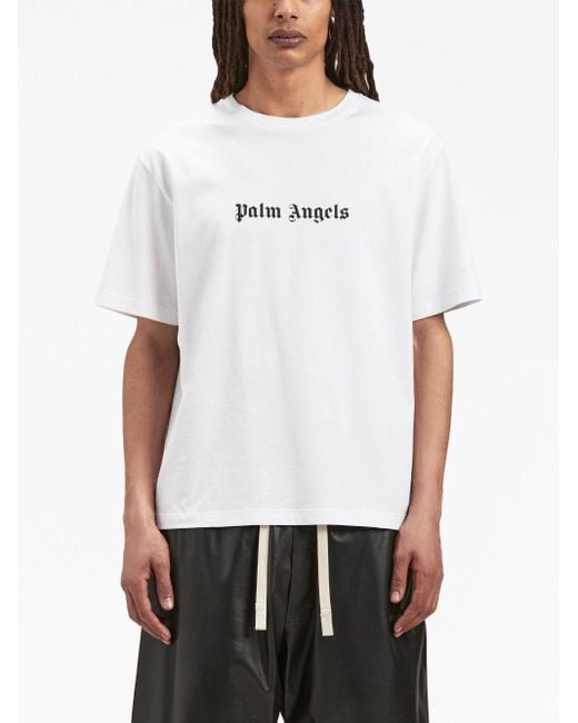Palm Angels White Classic Logo T-shirt for men