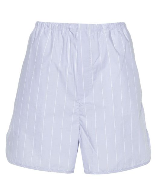 Filippa K Blue Striped Drawstring Shorts