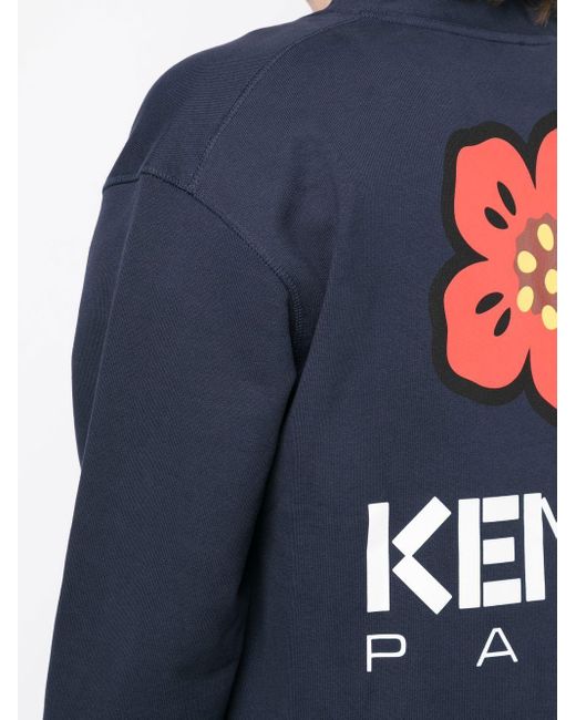 KENZO Blue Boke Flower Cotton Cardigan for men
