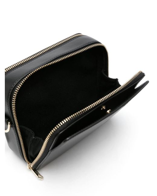 Paul Smith Black Signature Stripe Leather Crossbody Bag