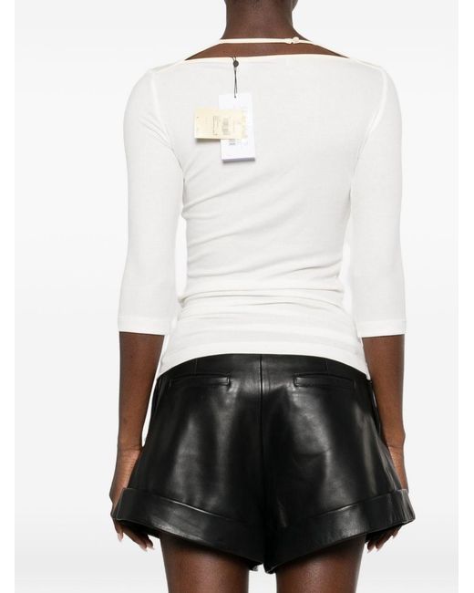 IRO White Thanya Ribbed Sweater