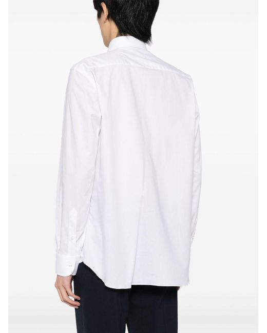 Brioni White Cotton Shirt for men