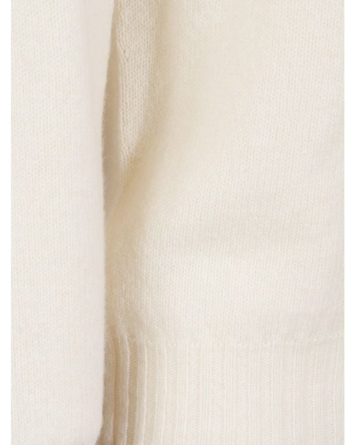Drumohr White Turtleneck Thin Wool Long Sleeves Sweather for men