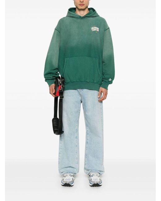 BBCICECREAM Green Logo Oversized Hoodie for men