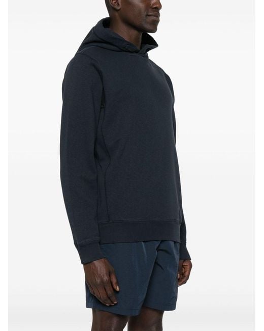 Stone Island Blue Sweater With Drawstring Hood for men