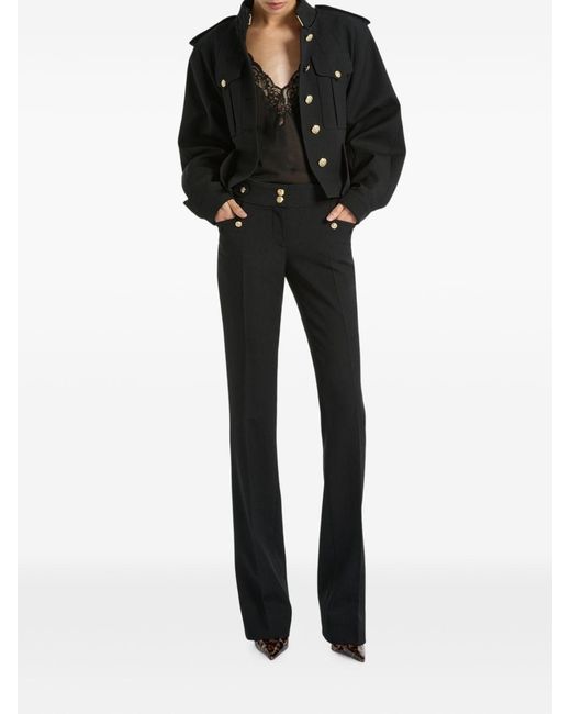 Balmain Black Wool Trousers