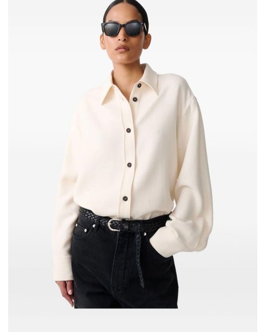 Studio Nicholson White Wool Overshirt