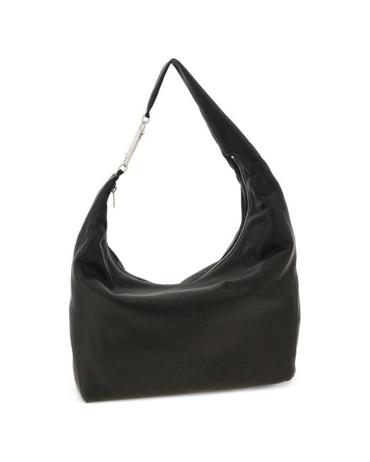 Rick Owens Black Gemini Leather Shoulder Bag