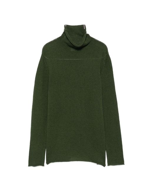 Be You Green Cashmere Turtle-Neck Sweater