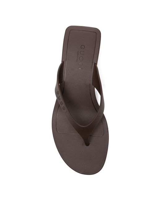 Gucci White Vittoria Thong Sandals