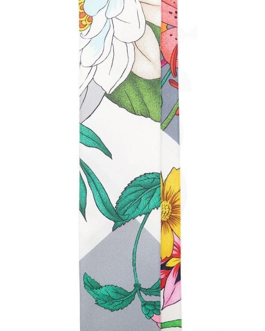 Gucci White Printed Silk Foulard