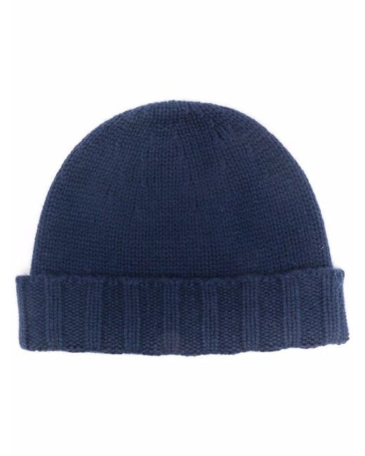 Drumohr Blue Thin Wool Hat for men