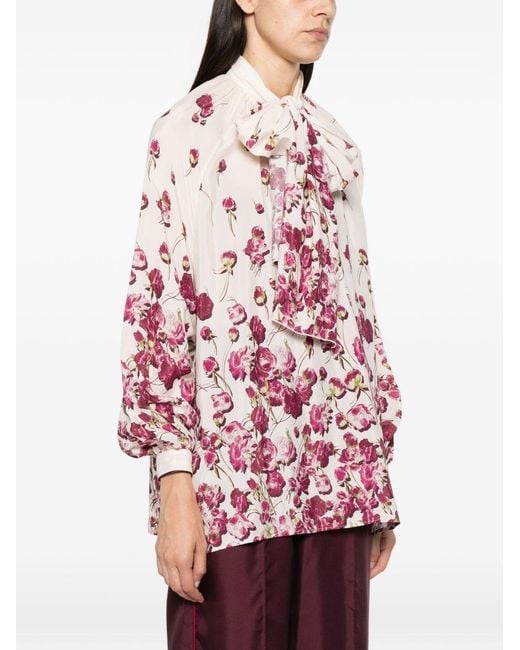 F.R.S For Restless Sleepers Red Silk Blend Printed Shirt