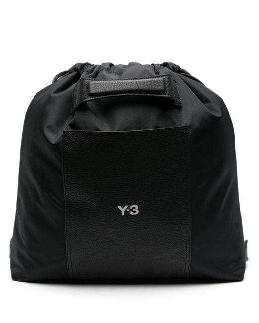 Y-3 Black Logo Gym Bag for men