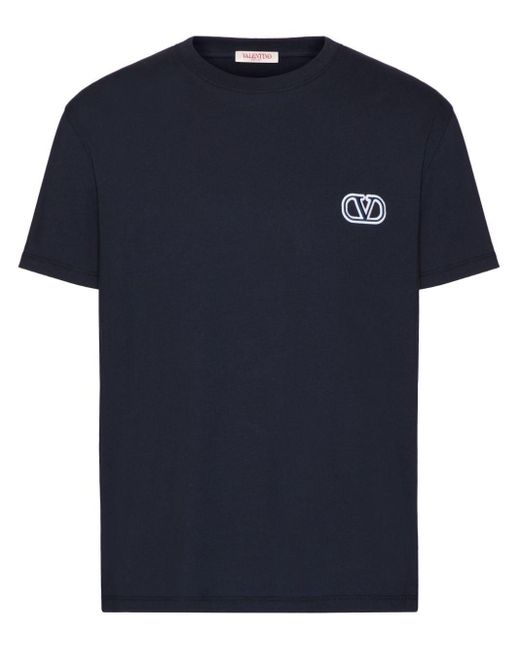 Valentino Blue Cotton T-shirt for men