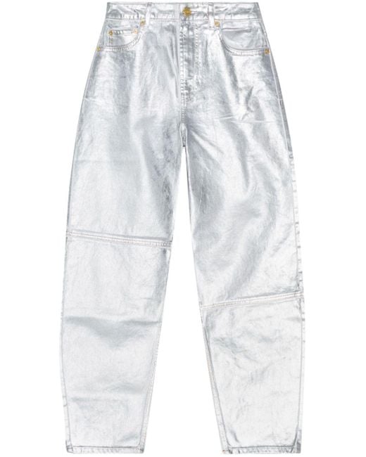 Ganni White Organic Cotton Denim Jeans