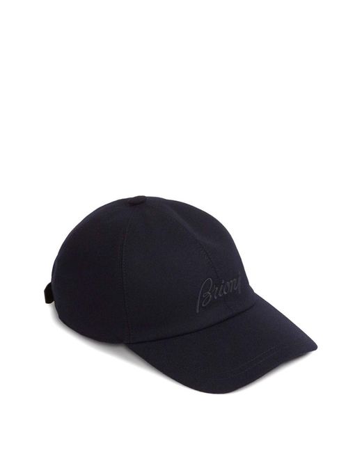 Brioni Blue Technical Cashmere Baseball Cap for men