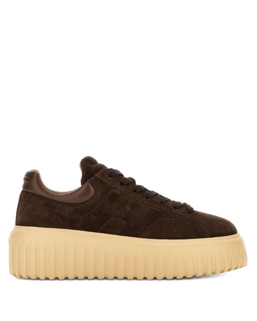 Hogan Brown Cool Lace-Up Sneakers
