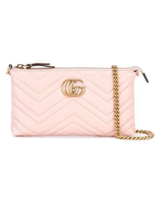 Gucci Gg Marmont Wallet Crossbody Bag in Pink - Save 3% | Lyst