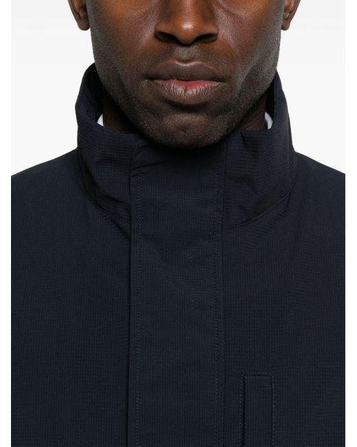 Emporio Armani Blue Nylon Blouson Jacket for men