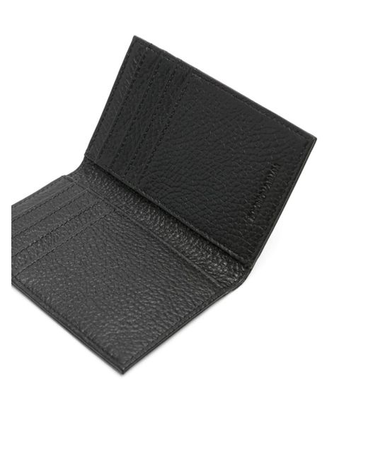 Emporio Armani Black Leather Credit Card Case for men