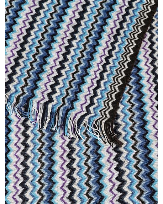 Missoni Blue Multicolored Scarf for men
