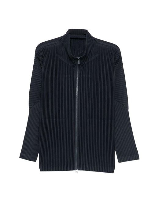 Homme Plissé Issey Miyake Blue Pleated Shirt for men