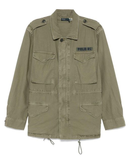 Giacca Con Applicazione di Polo Ralph Lauren in Green